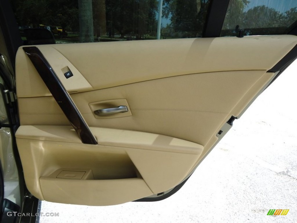 2004 BMW 5 Series 525i Sedan Beige Door Panel Photo #88619068