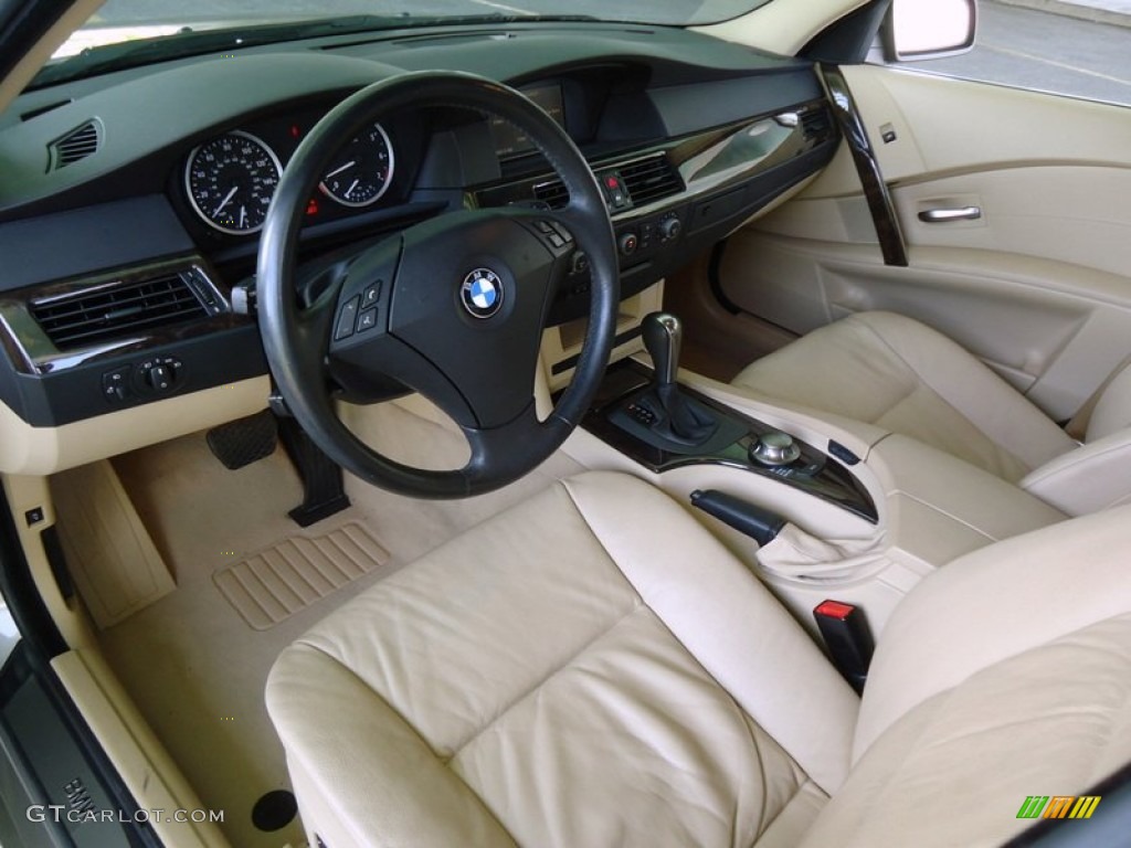 Beige Interior 2004 BMW 5 Series 525i Sedan Photo #88619254
