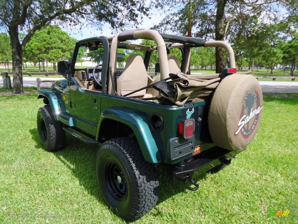 2000 Wrangler Sahara 4x4 - Forest Green Pearl / Camel/Dark Green photo #4