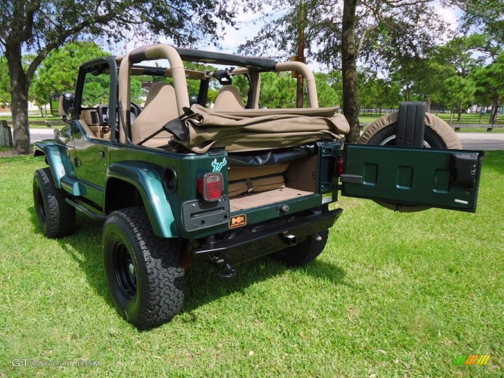 2000 Wrangler Sahara 4x4 - Forest Green Pearl / Camel/Dark Green photo #13