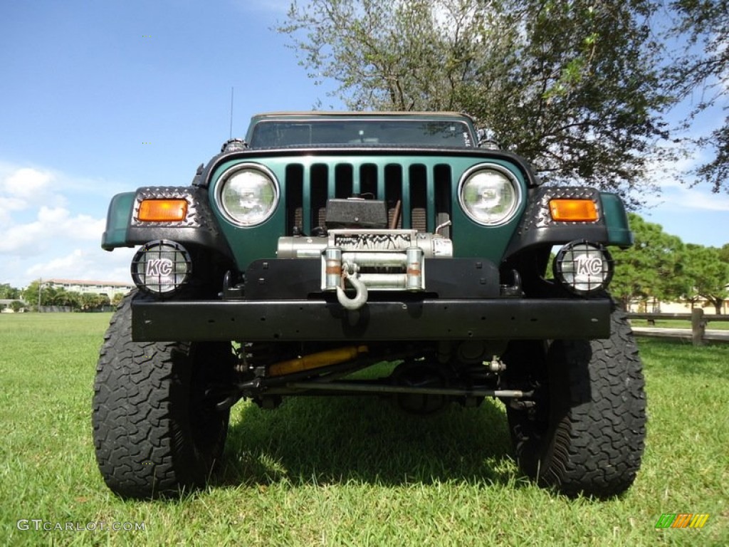 2000 Wrangler Sahara 4x4 - Forest Green Pearl / Camel/Dark Green photo #19