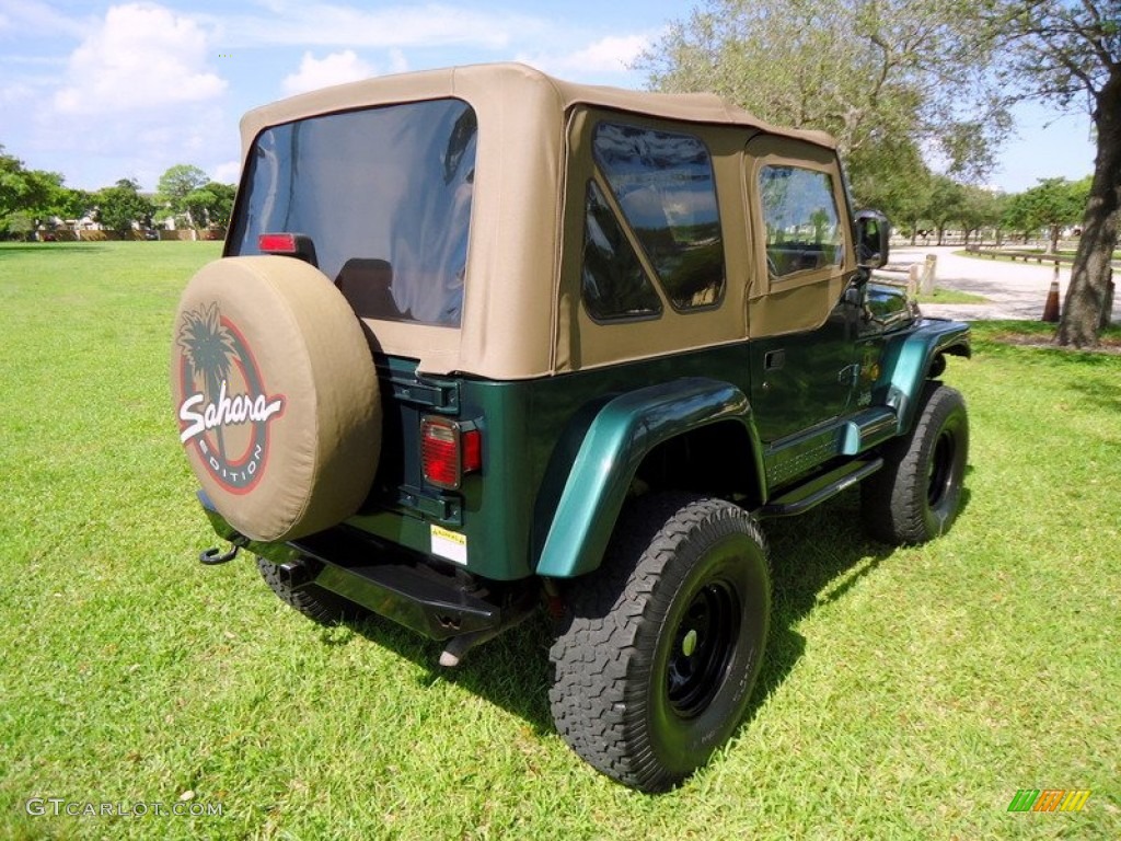 2000 Wrangler Sahara 4x4 - Forest Green Pearl / Camel/Dark Green photo #24