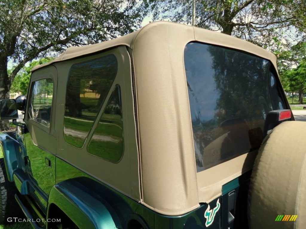 2000 Wrangler Sahara 4x4 - Forest Green Pearl / Camel/Dark Green photo #25