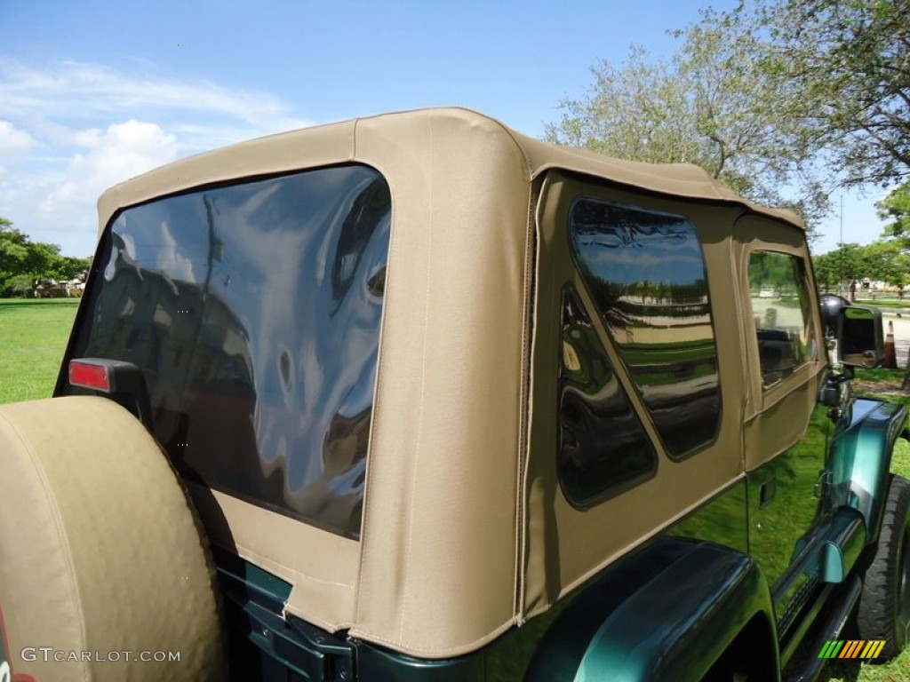 2000 Wrangler Sahara 4x4 - Forest Green Pearl / Camel/Dark Green photo #26