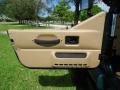 Camel/Dark Green 2000 Jeep Wrangler Sahara 4x4 Door Panel