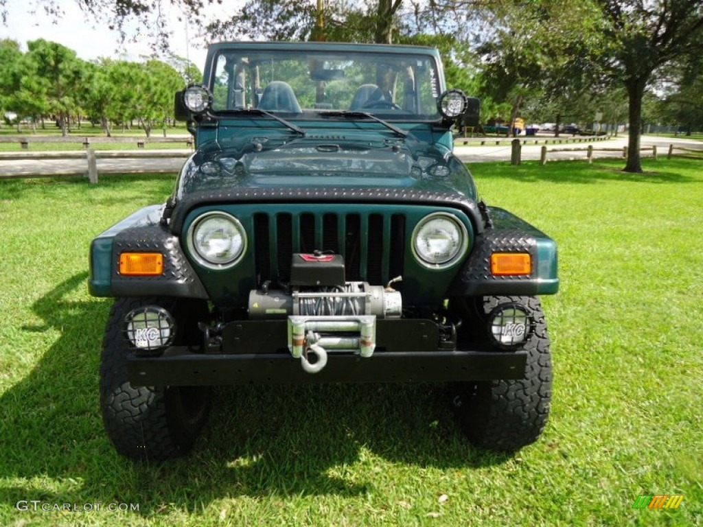 2000 Wrangler Sahara 4x4 - Forest Green Pearl / Camel/Dark Green photo #45