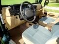 2000 Jeep Wrangler Camel/Dark Green Interior Interior Photo