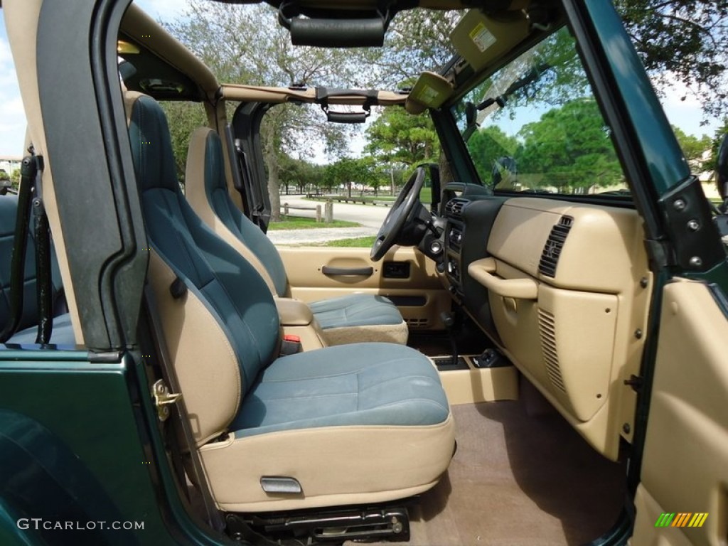 2000 Wrangler Sahara 4x4 - Forest Green Pearl / Camel/Dark Green photo #57