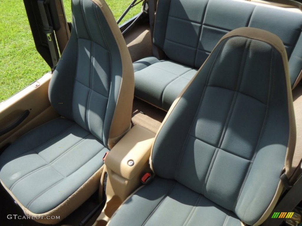 2000 Wrangler Sahara 4x4 - Forest Green Pearl / Camel/Dark Green photo #62