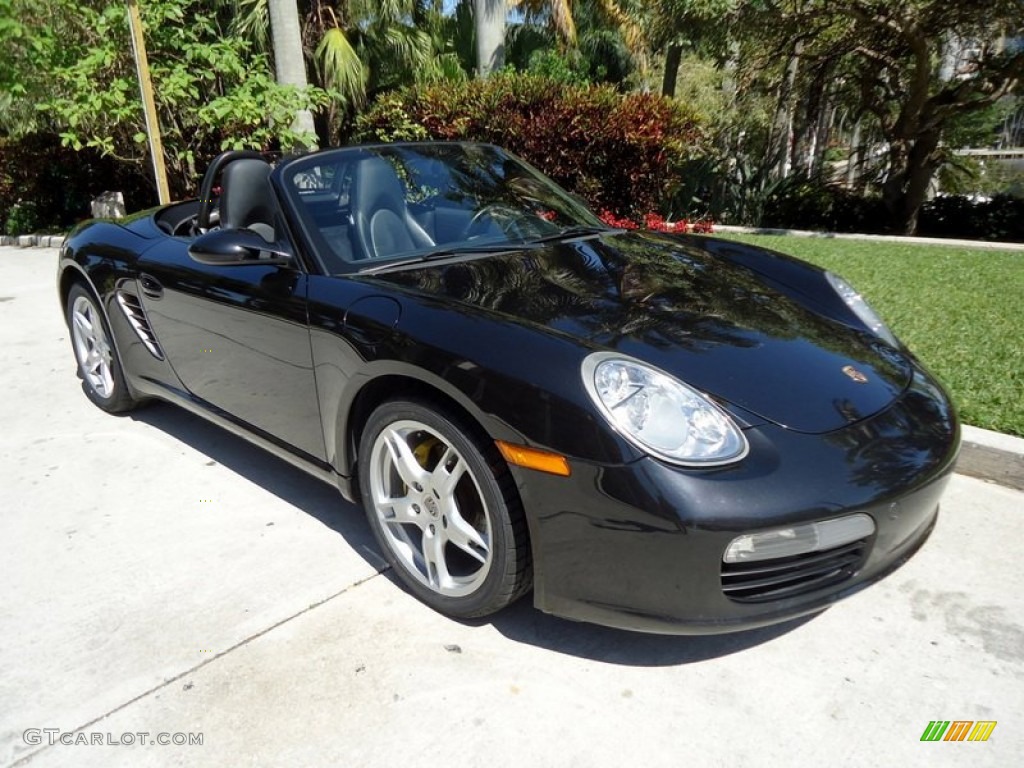 Basalt Black Metallic 2005 Porsche Boxster Standard Boxster Model Exterior Photo #88624138