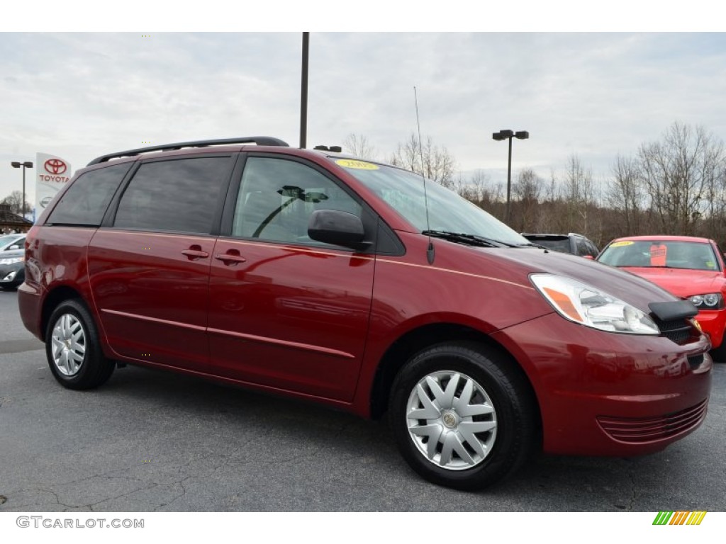 2005 Sienna LE - Salsa Red Pearl / Taupe photo #1