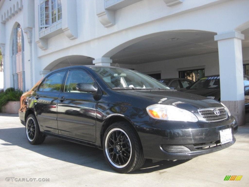 2006 Corolla CE - Black Sand Pearl / Stone photo #6