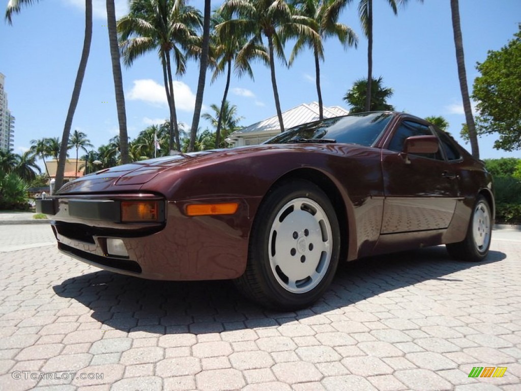 1987 944  - Mahogany Brown Metallic / Beige photo #20