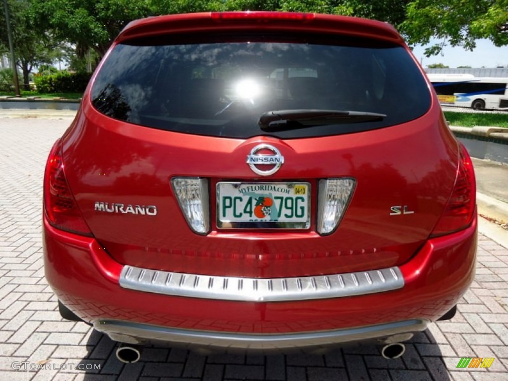 2006 Murano SL - Sunset Red Pearl Metallic / Charcoal photo #10