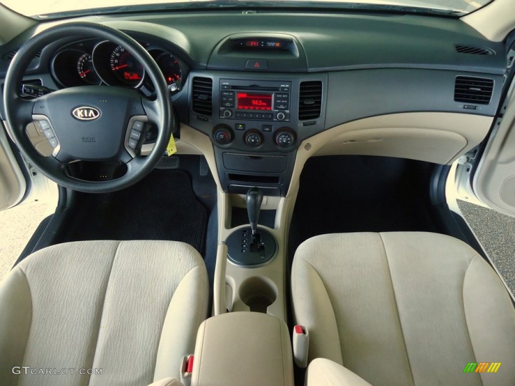 2009 Optima LX - Clear White / Beige photo #2