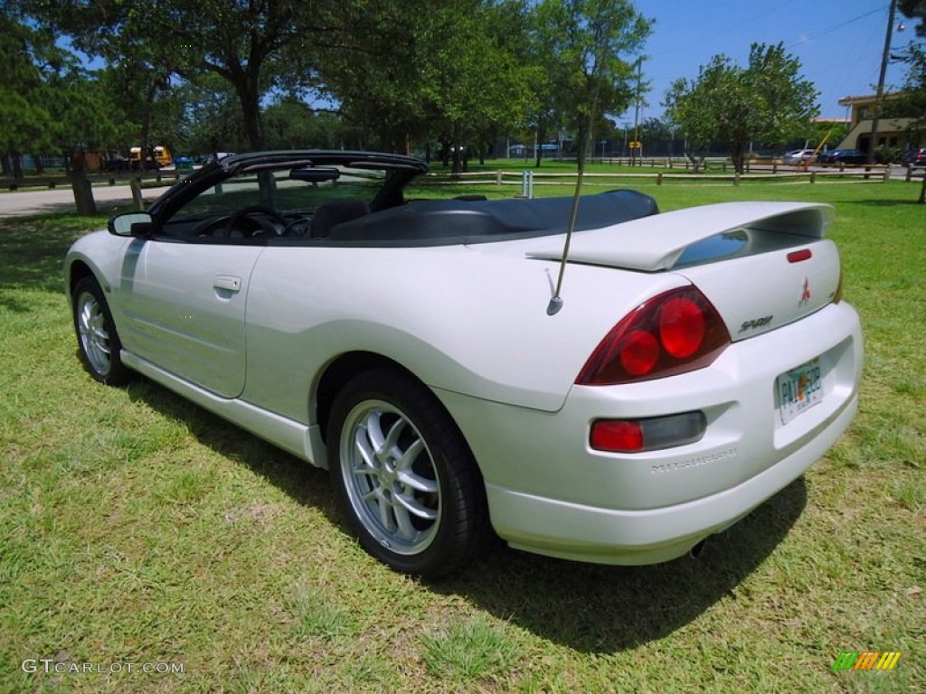 2001 Eclipse Spyder GT - Dover White Pearl / Black photo #1