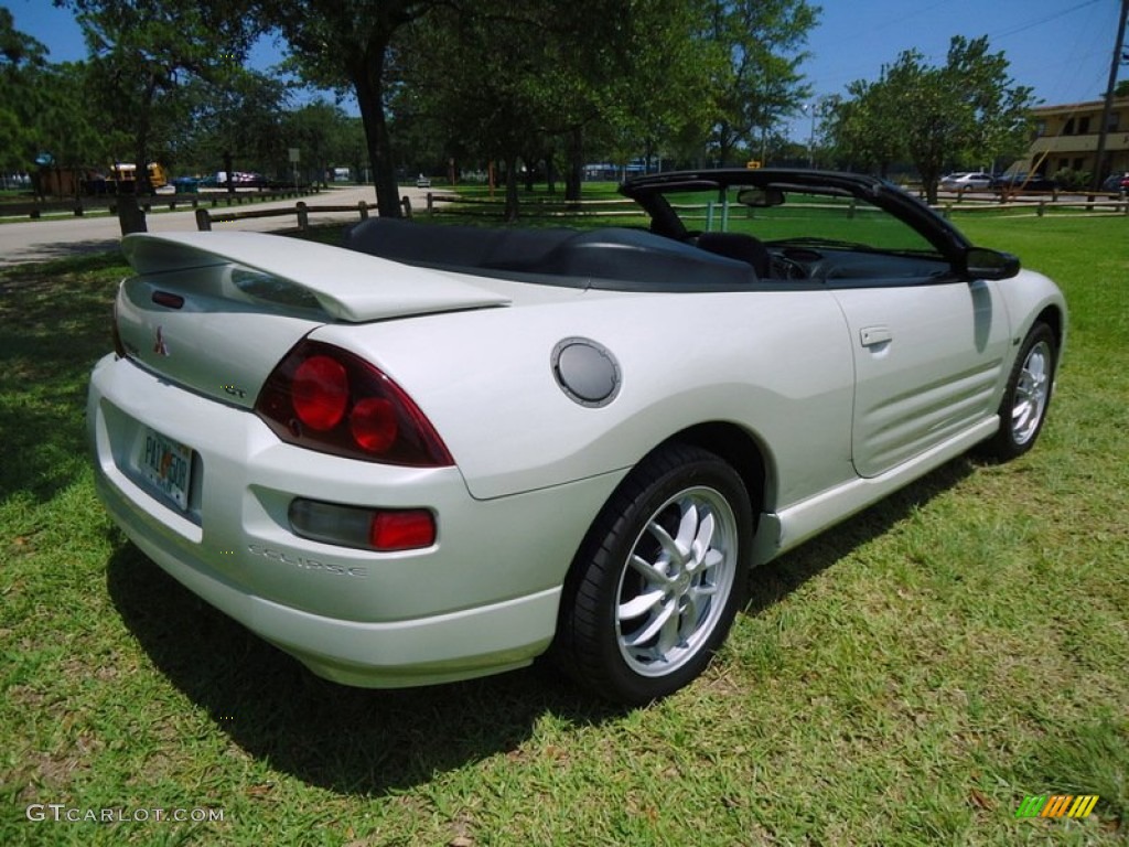2001 Eclipse Spyder GT - Dover White Pearl / Black photo #6