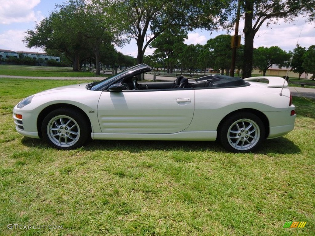 2001 Eclipse Spyder GT - Dover White Pearl / Black photo #58