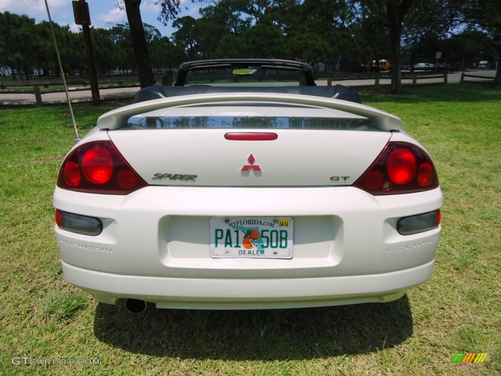 2001 Eclipse Spyder GT - Dover White Pearl / Black photo #59