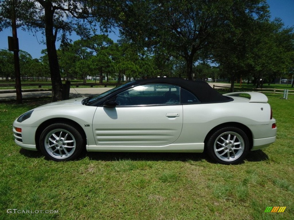 2001 Eclipse Spyder GT - Dover White Pearl / Black photo #81