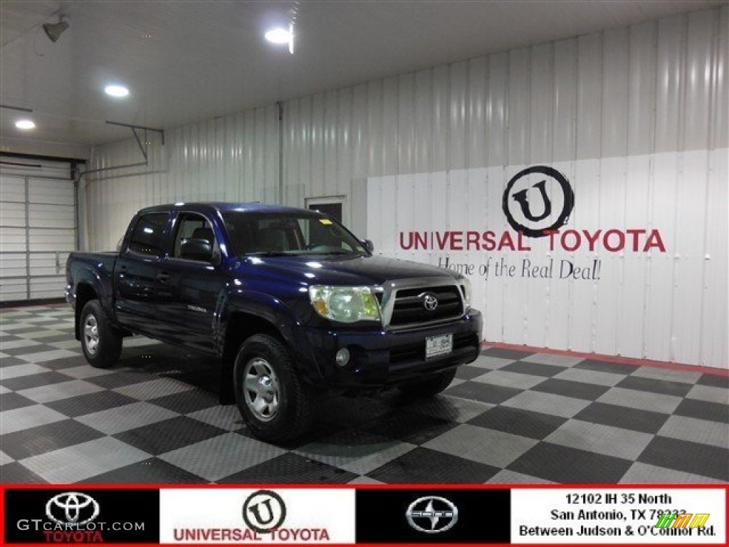 2007 Tacoma V6 SR5 PreRunner Double Cab - Speedway Blue Pearl / Taupe photo #1