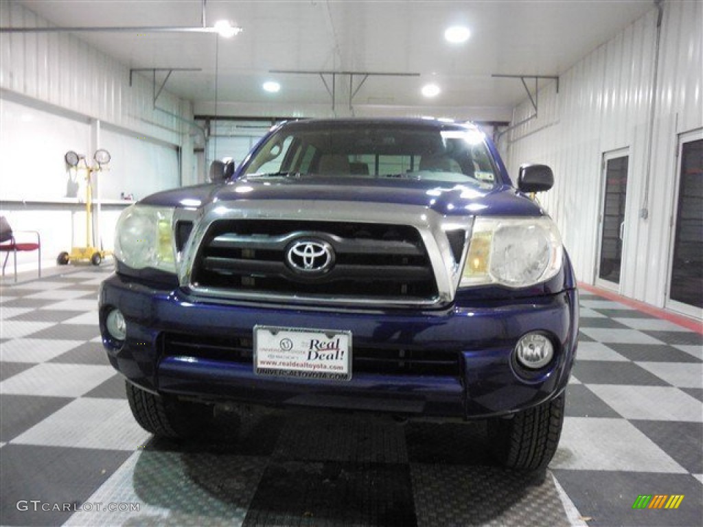 2007 Tacoma V6 SR5 PreRunner Double Cab - Speedway Blue Pearl / Taupe photo #2