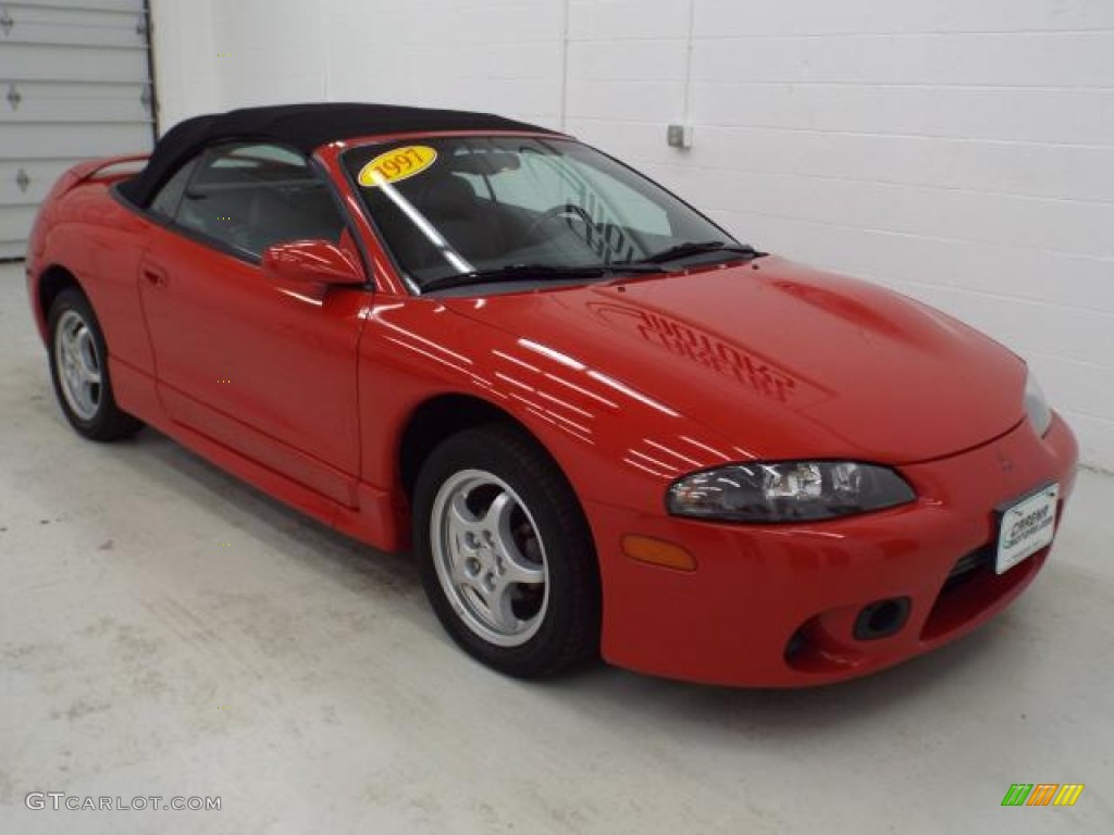 1997 Eclipse Spyder GS-T Turbo - Saronno Red / Gray photo #11