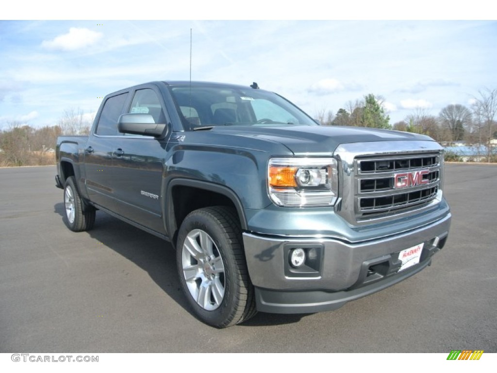 2014 Sierra 1500 SLE Crew Cab 4x4 - Stealth Gray Metallic / Jet Black photo #1