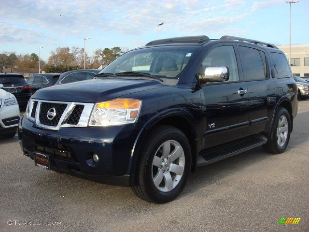 2008 Armada LE 4x4 - Majestic Blue / Almond photo #2