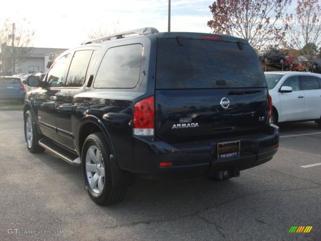 2008 Armada LE 4x4 - Majestic Blue / Almond photo #4