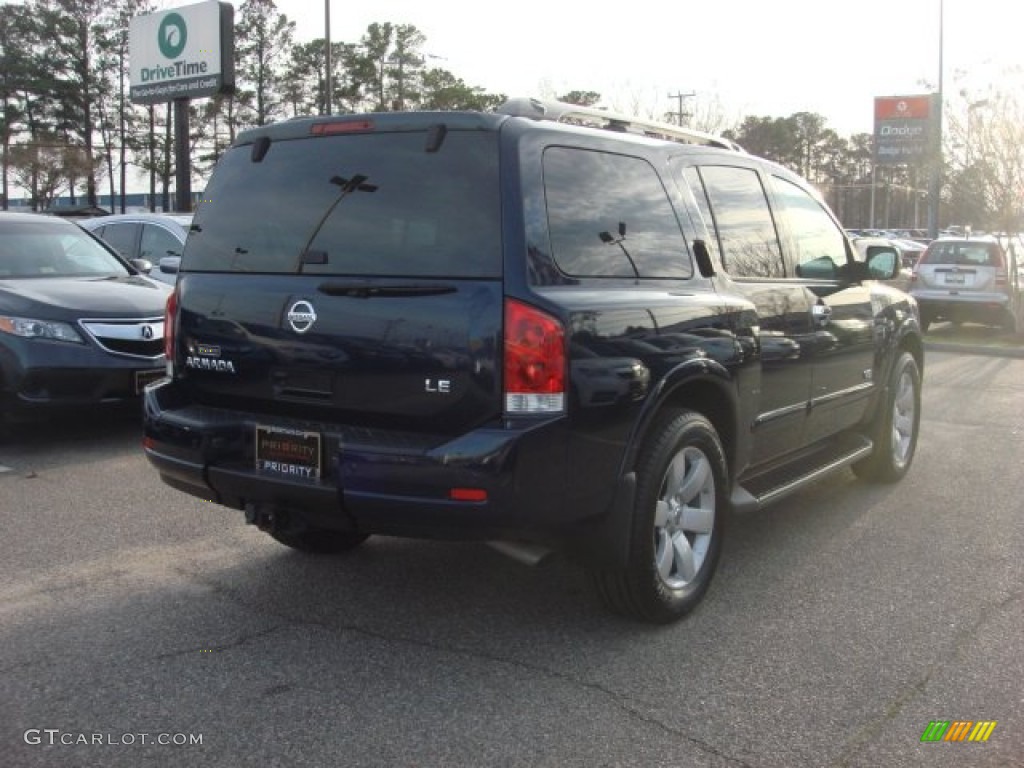 2008 Armada LE 4x4 - Majestic Blue / Almond photo #5