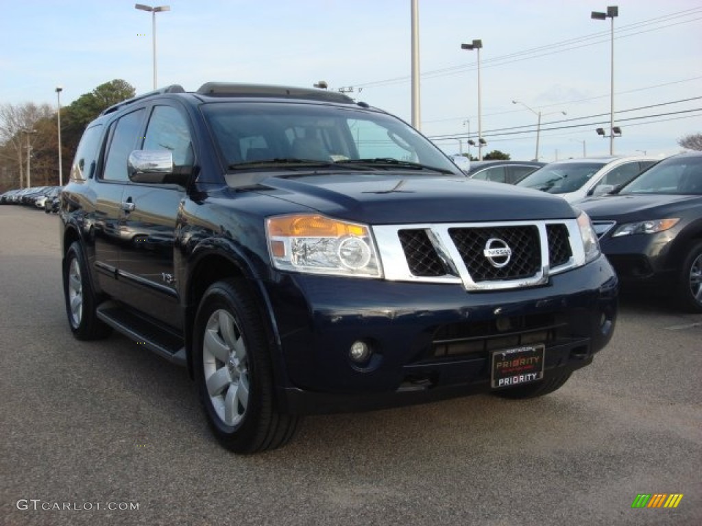 2008 Armada LE 4x4 - Majestic Blue / Almond photo #8