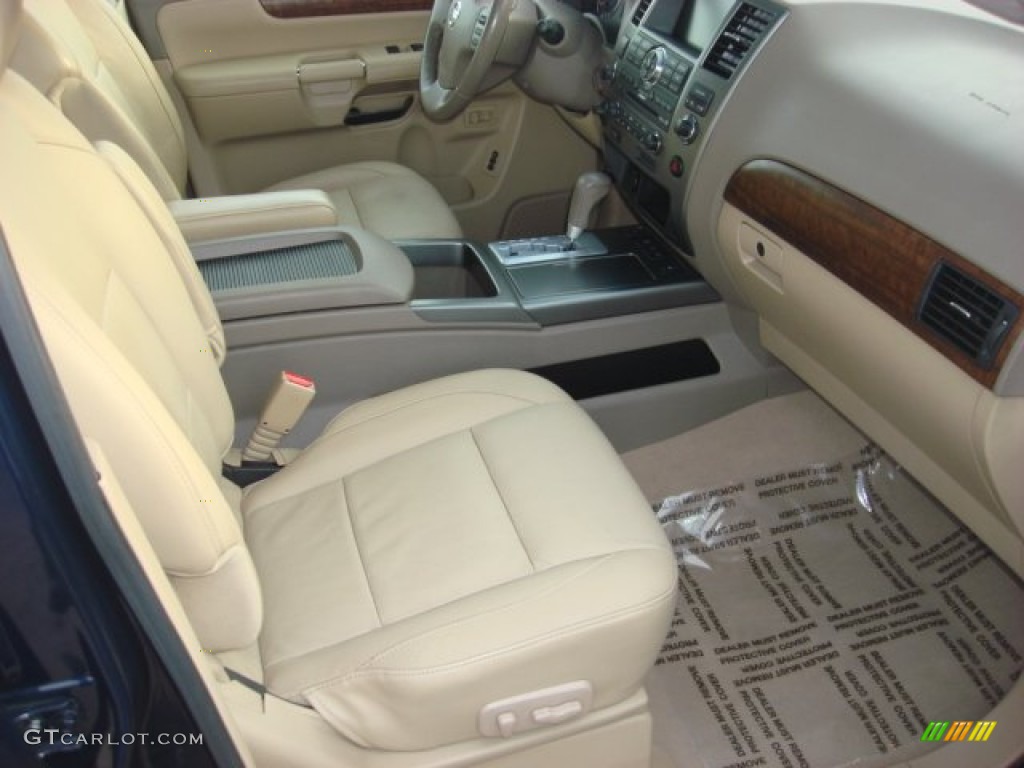 2008 Armada LE 4x4 - Majestic Blue / Almond photo #13