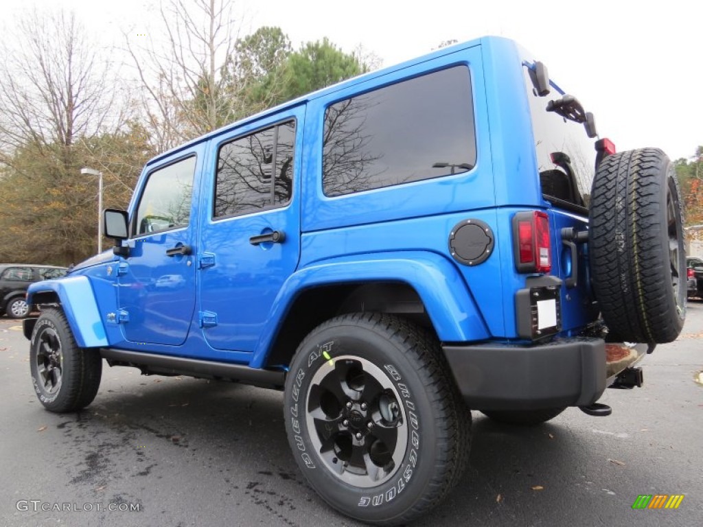 Hydro Blue Pearl 2014 Jeep Wrangler Unlimited Polar Edition 4x4 Exterior Photo #88638256