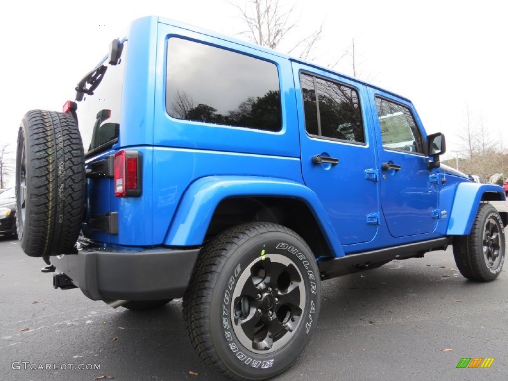 Hydro Blue Pearl 2014 Jeep Wrangler Unlimited Polar Edition 4x4 Exterior Photo #88638280