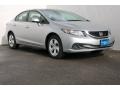 2013 Alabaster Silver Metallic Honda Civic LX Sedan  photo #1