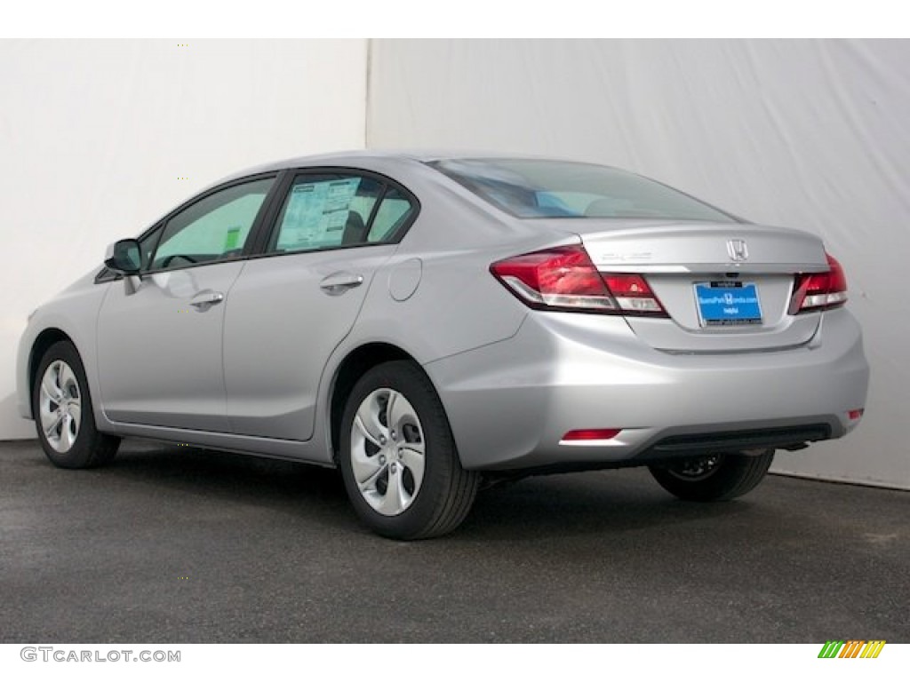 2013 Civic LX Sedan - Alabaster Silver Metallic / Gray photo #2