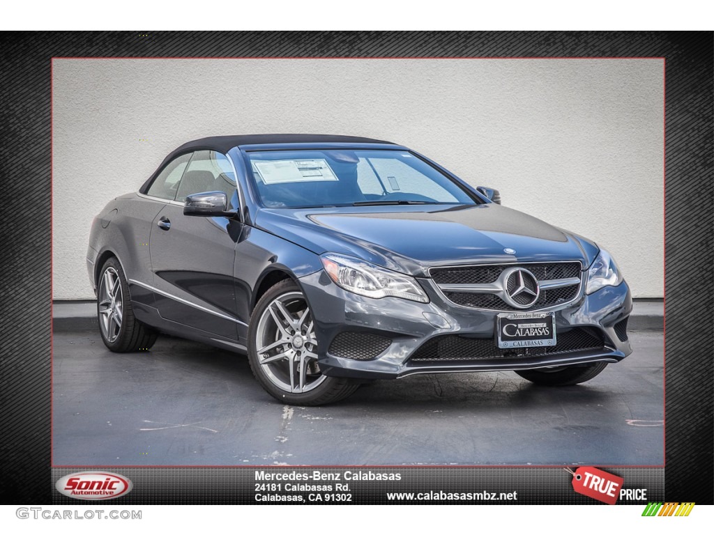 2014 E 350 Cabriolet - Steel Gray Metallic / Grey/Black photo #1