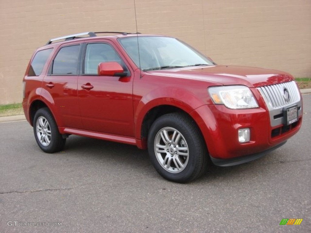 2010 Mariner V6 Premier 4WD - Sangria Red Metallic / Stone photo #8