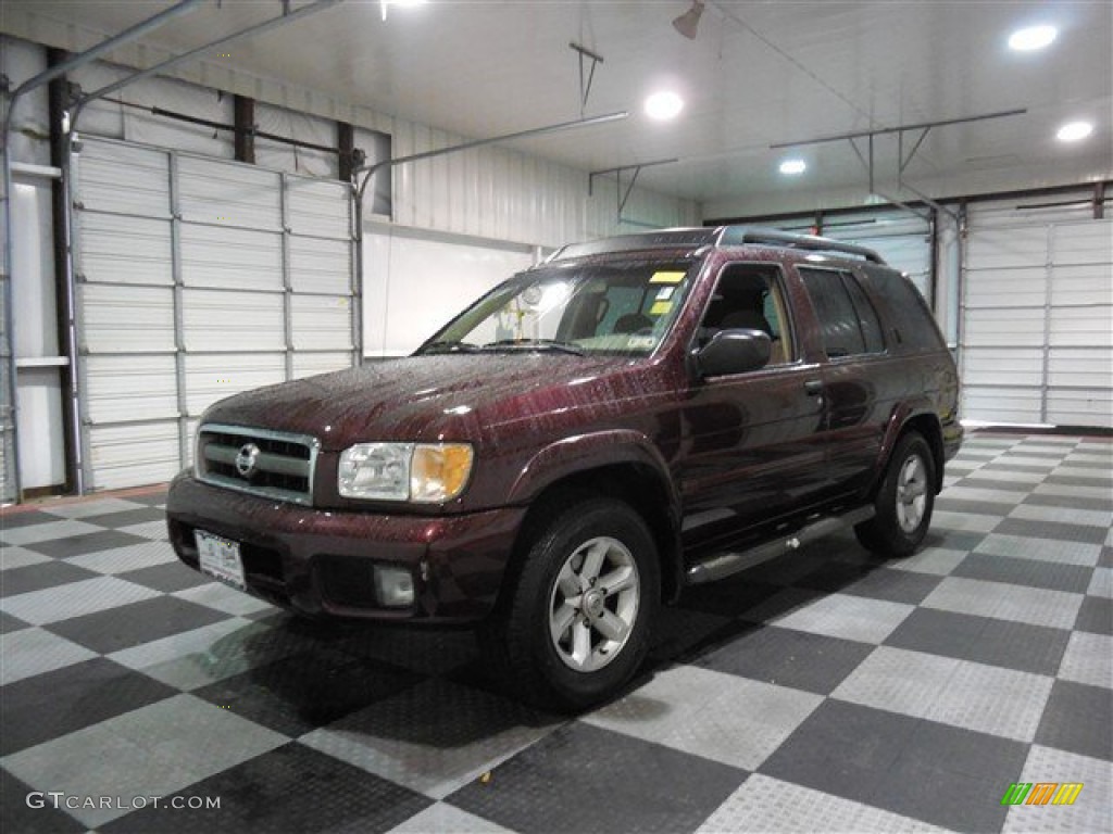 2004 Pathfinder SE - Merlot Red Pearl / Beige photo #3