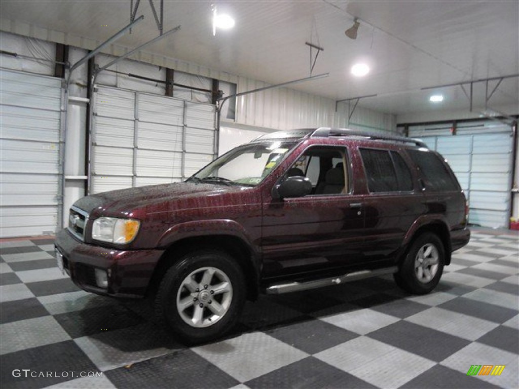 2004 Pathfinder SE - Merlot Red Pearl / Beige photo #4