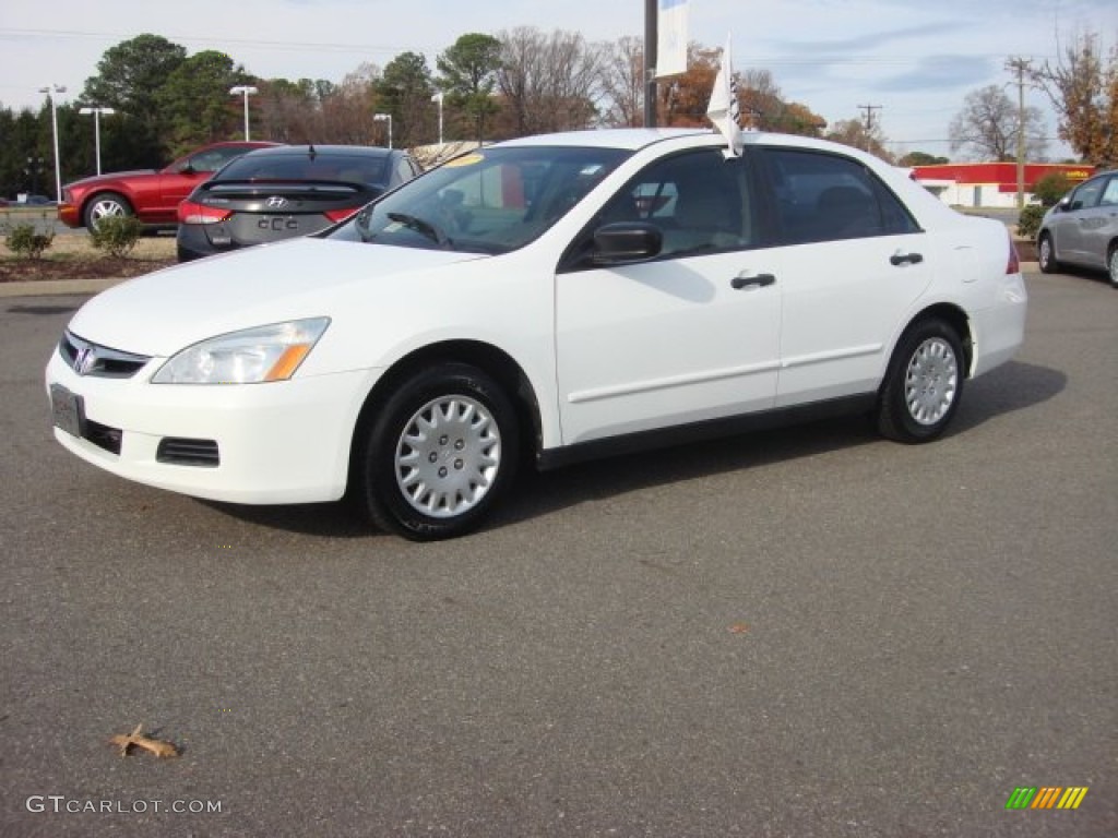 2007 Accord Value Package Sedan - Taffeta White / Ivory photo #2