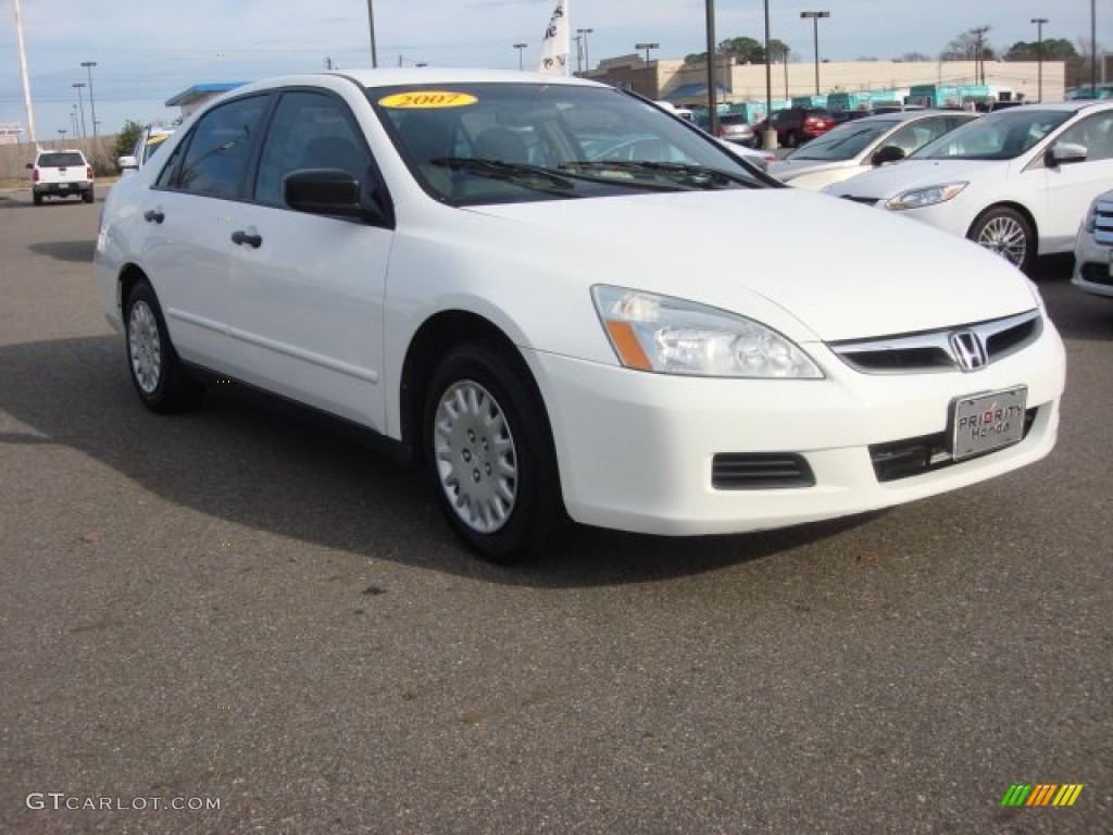 2007 Accord Value Package Sedan - Taffeta White / Ivory photo #8
