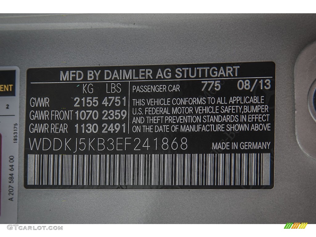 2014 E 350 Coupe - Iridium Silver Metallic / Black photo #7