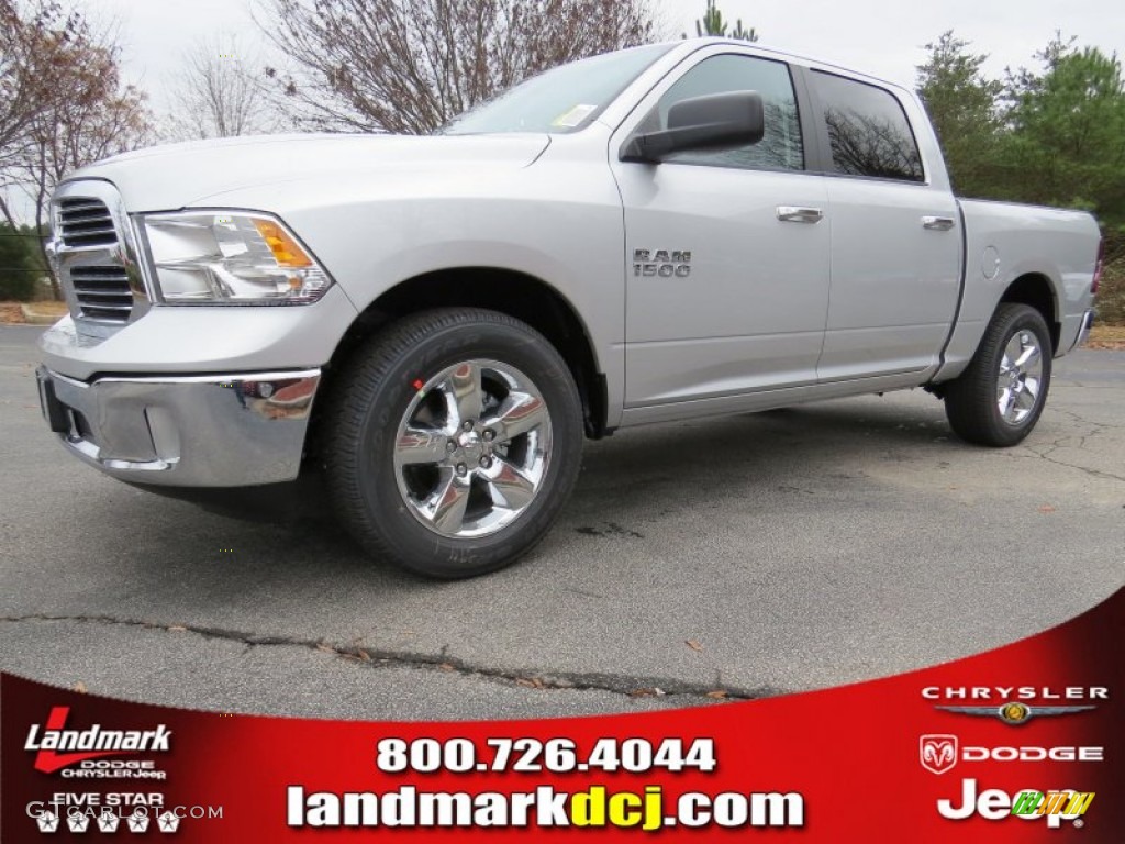 2014 1500 Big Horn Crew Cab - Bright Silver Metallic / Black/Diesel Gray photo #1