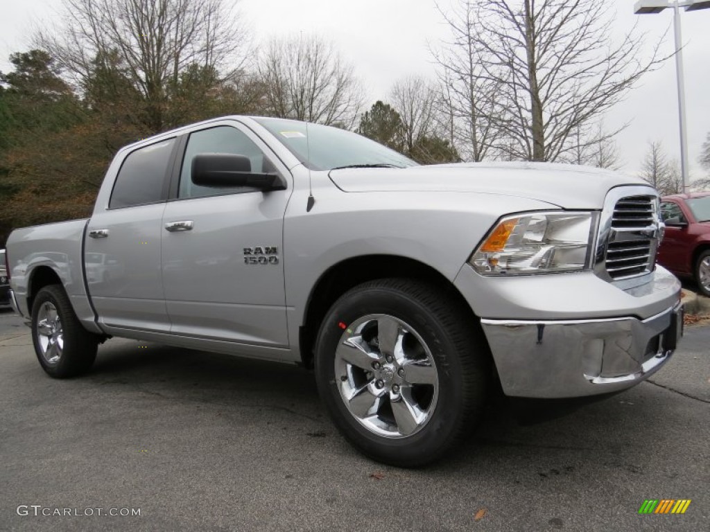 2014 1500 Big Horn Crew Cab - Bright Silver Metallic / Black/Diesel Gray photo #4