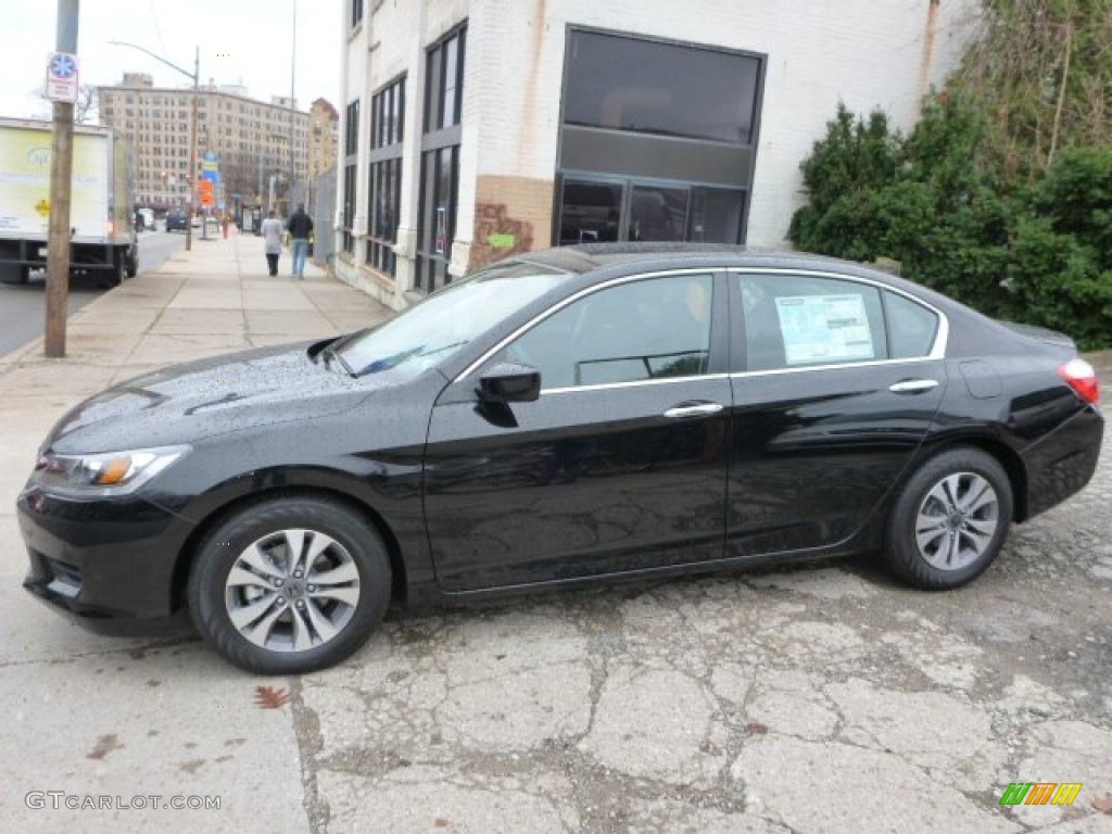 2014 Accord LX Sedan - Crystal Black Pearl / Black photo #2