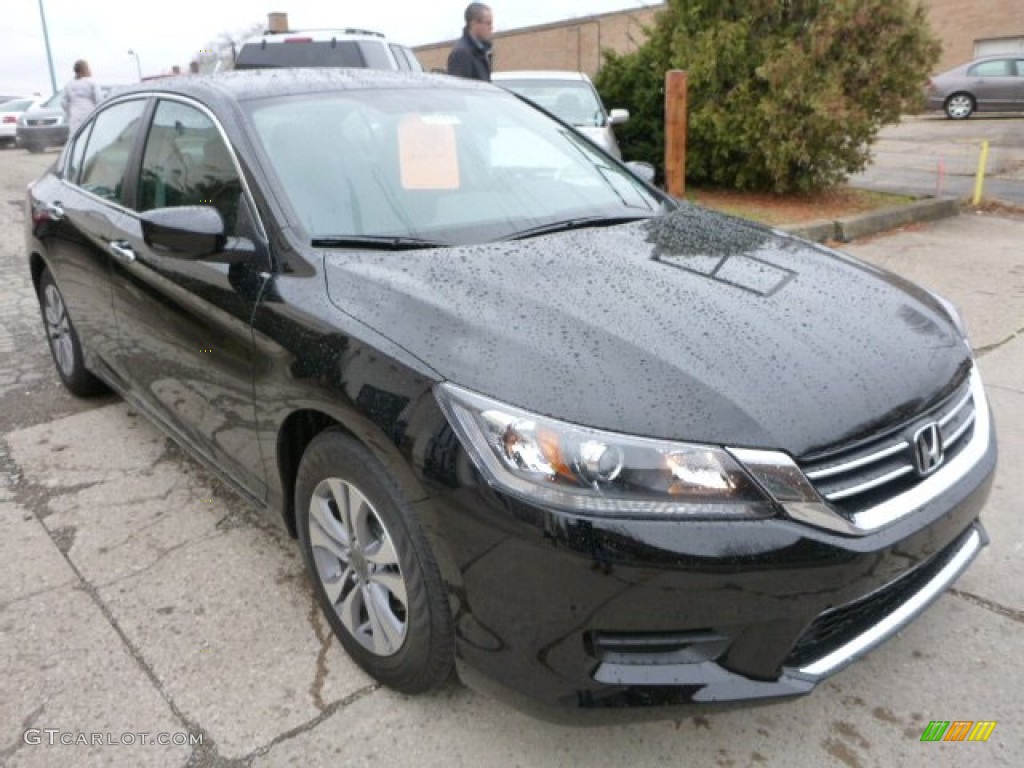 2014 Accord LX Sedan - Crystal Black Pearl / Black photo #7