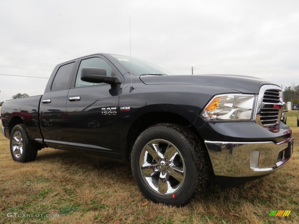 2014 1500 SLT Quad Cab - Maximum Steel Metallic / Black/Diesel Gray photo #4