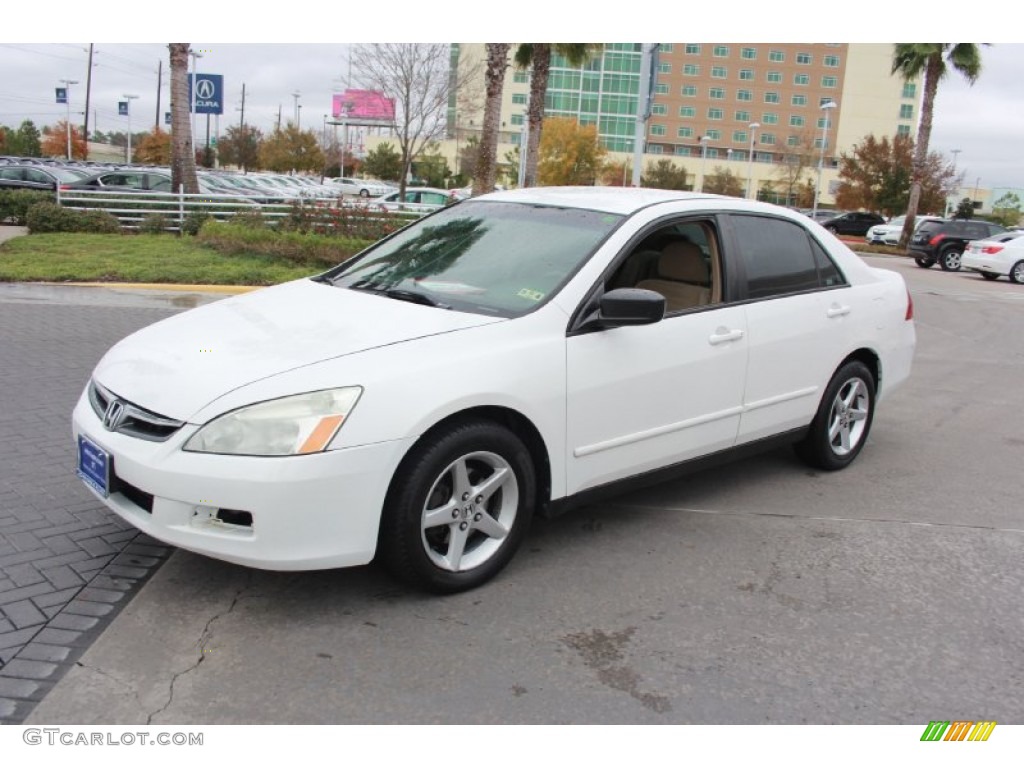 2007 Accord Value Package Sedan - Taffeta White / Ivory photo #3
